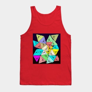 New geomatric  triangles shapes pattern colorful design Tank Top